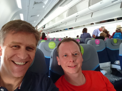 Chris Kälin und Klaus Pohlmann auf der Reise nach New Orleans